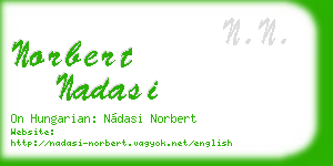 norbert nadasi business card