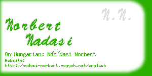 norbert nadasi business card